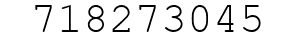 Number 718273045.