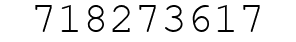 Number 718273617.