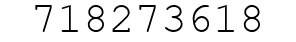 Number 718273618.