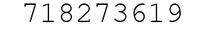 Number 718273619.
