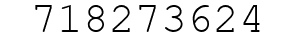 Number 718273624.
