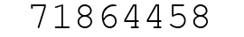 Number 71864458.