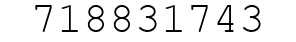 Number 718831743.