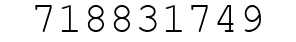 Number 718831749.
