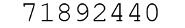 Number 71892440.