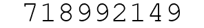 Number 718992149.