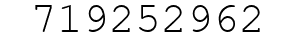 Number 719252962.