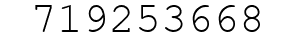 Number 719253668.