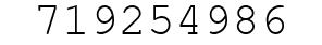 Number 719254986.