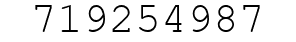 Number 719254987.