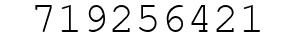 Number 719256421.