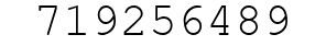 Number 719256489.