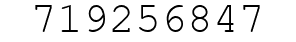 Number 719256847.