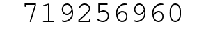Number 719256960.