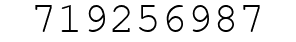Number 719256987.