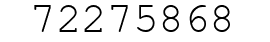 Number 72275868.