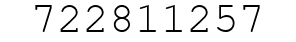 Number 722811257.