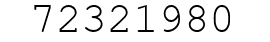 Number 72321980.