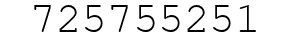 Number 725755251.