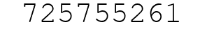 Number 725755261.