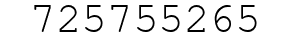 Number 725755265.