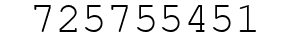 Number 725755451.