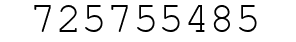 Number 725755485.