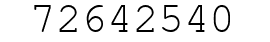 Number 72642540.