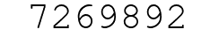 Number 7269892.