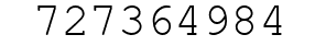 Number 727364984.