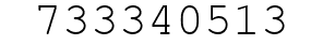 Number 733340513.