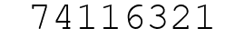 Number 74116321.