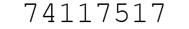 Number 74117517.