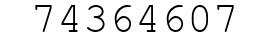 Number 74364607.