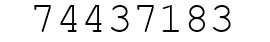 Number 74437183.