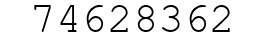 Number 74628362.