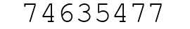 Number 74635477.