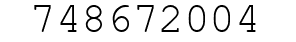 Number 748672004.