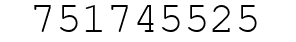 Number 751745525.