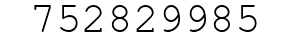 Number 752829985.