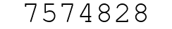 Number 7574828.