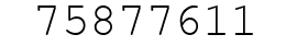 Number 75877611.