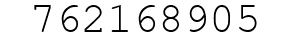 Number 762168905.