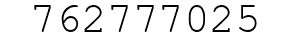 Number 762777025.