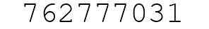 Number 762777031.