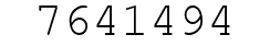 Number 7641494.