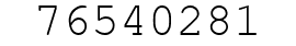Number 76540281.