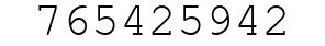 Number 765425942.