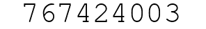 Number 767424003.