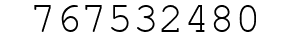 Number 767532480.